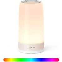 Lampara Mesilla de Noche-Luz Nocturna LED-Lámpara de Mesa-Control Tactil-Regulable-TECKIN Lámpara de Tabla de Decoración…